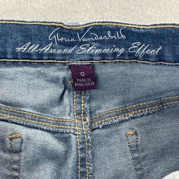 Gloria Vanderbilt Amanda Capri Jeans 12 All Around Slimming Effect Light Wash - Picture 16 of 16